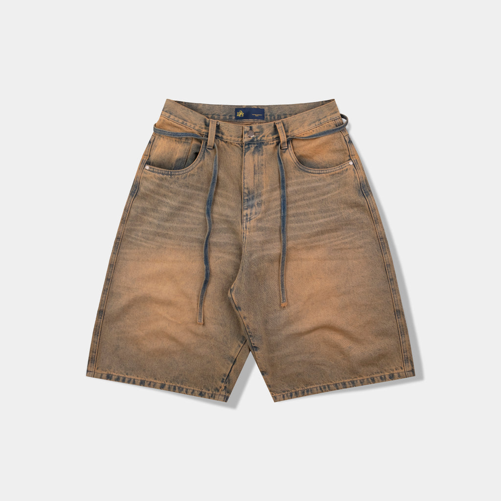 ACID DENIM SHORTS