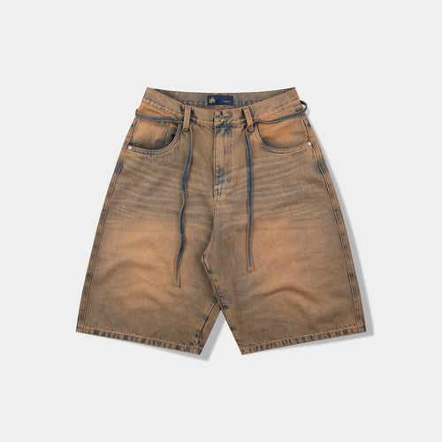ACID DENIM SHORTS